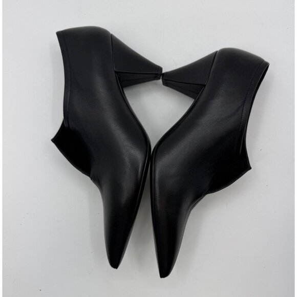 M. Gemi Alania Black Italian Leather Pointed Toe Heeled Shoes Size 7.5 or EU 38 - Picture 9 of 14